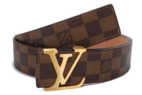 brown damier louis vuitton belt gold buckle|louis vuitton damier belt sale.